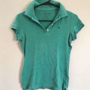 Abercrombie & Fitch distressed high collar polo M